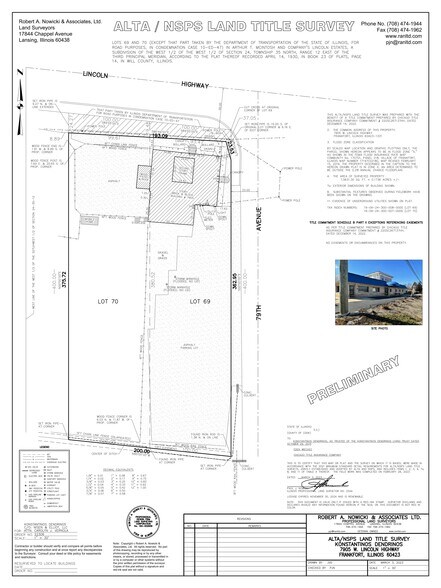 7905 W Lincoln Hwy, Frankfort, IL à vendre - Plan de site - Image 2 de 2