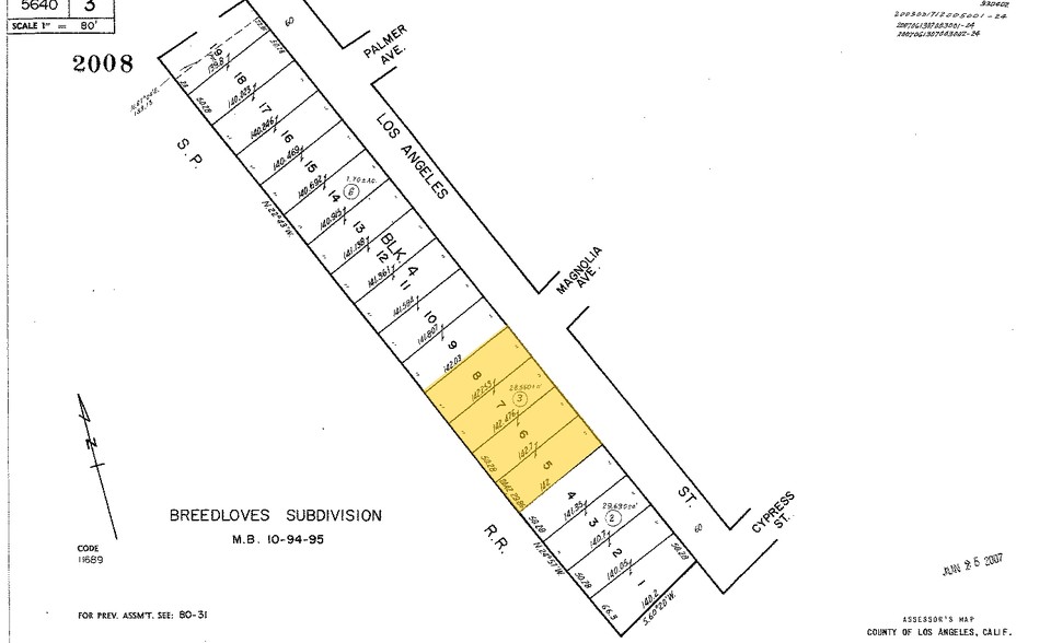 1275 Los Angeles St, Glendale, CA à vendre - Plan cadastral - Image 3 de 3