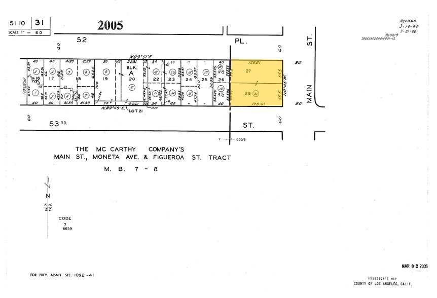 5251 S Main St, Los Angeles, CA for sale - Plat Map - Image 2 of 14