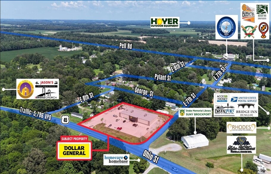 704 Ohio St, Brookport, IL à vendre - Aérien - Image 3 de 6