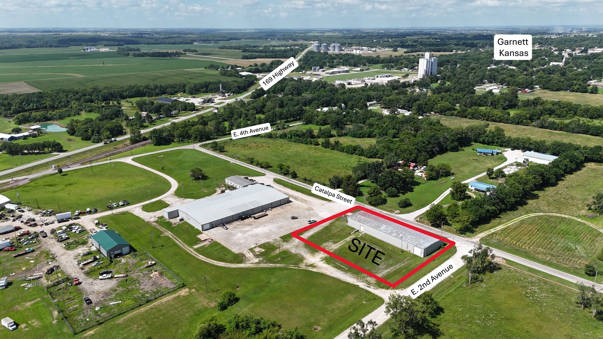 206 S Catalpa St, Garnett, KS à vendre Aérien- Image 1 de 14