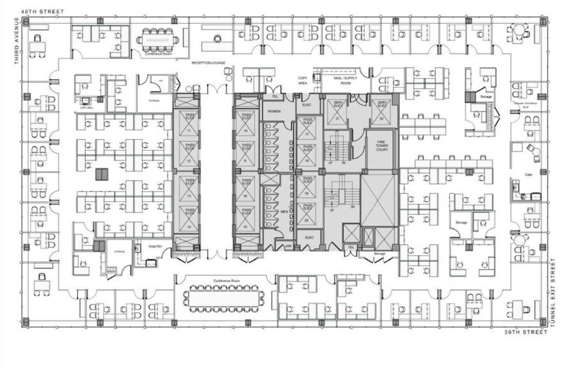 605 Third Ave, New York, NY à louer Plan d’étage- Image 1 de 1