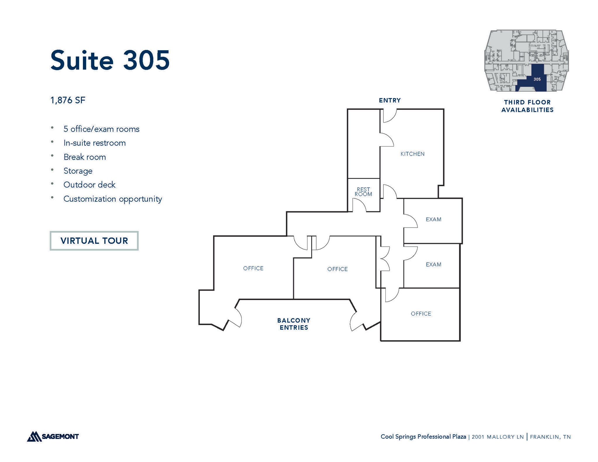 2001 Mallory Ln, Franklin, TN for lease Floor Plan- Image 1 of 1