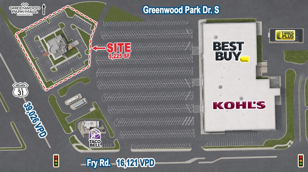 867 Us Highway 31 N, Greenwood, IN à louer - Plan de site - Image 2 de 4