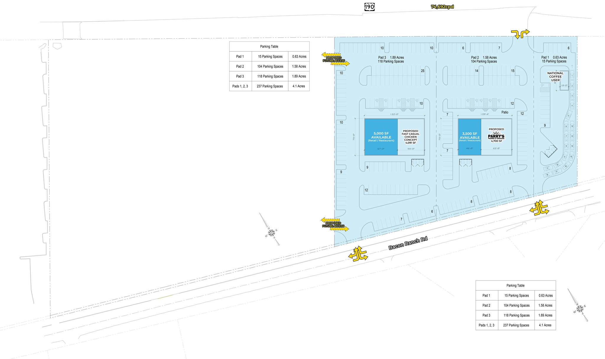 Hwy 190, Killeen, TX à louer Plan de site- Image 1 de 4