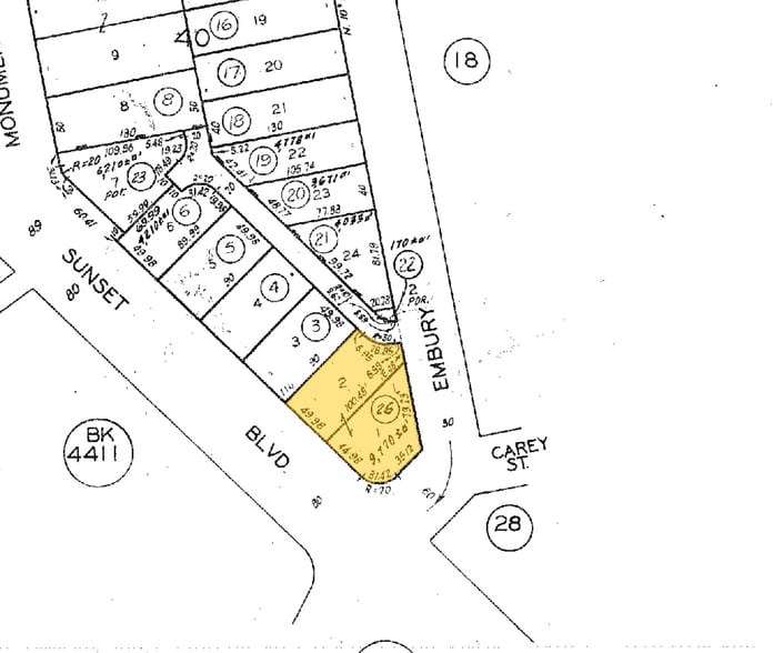 15101 W Sunset Blvd, Pacific Palisades, CA for sale - Plat Map - Image 2 of 2