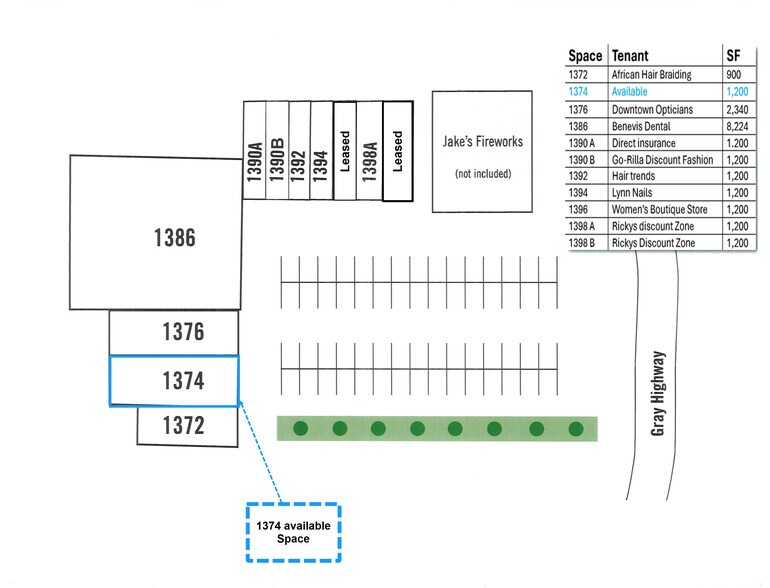 1336-1396 Gray Hwy, Macon-Bibb, GA à louer - Photo du bâtiment - Image 2 de 3