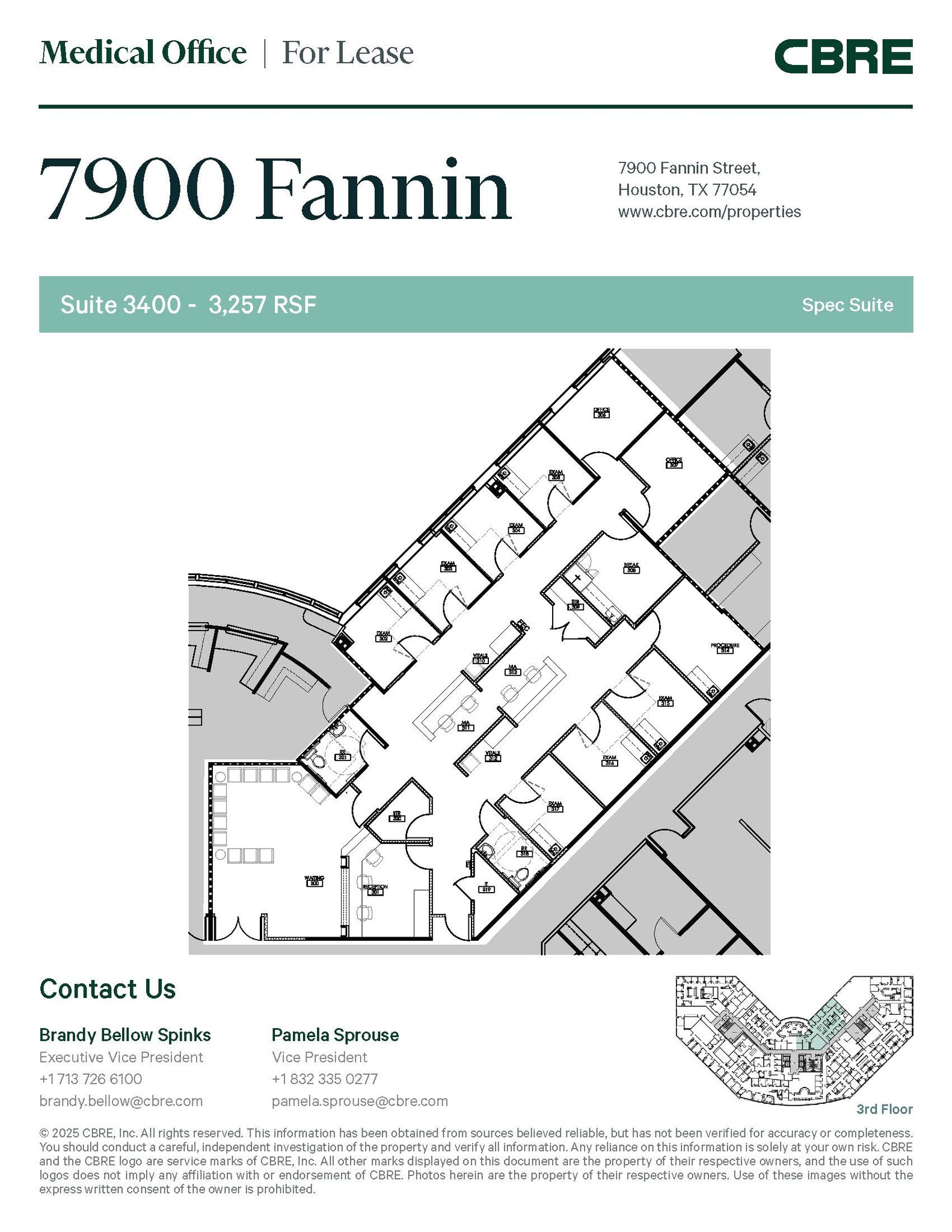 7900 Fannin St, Houston, TX à louer Plan d’étage- Image 1 de 2
