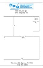 1160 Blalock Rd, Houston, TX à louer Plan d’étage- Image 1 de 1