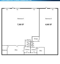 13825 Bentley Pl, Cerritos, CA for lease Floor Plan- Image 1 of 1