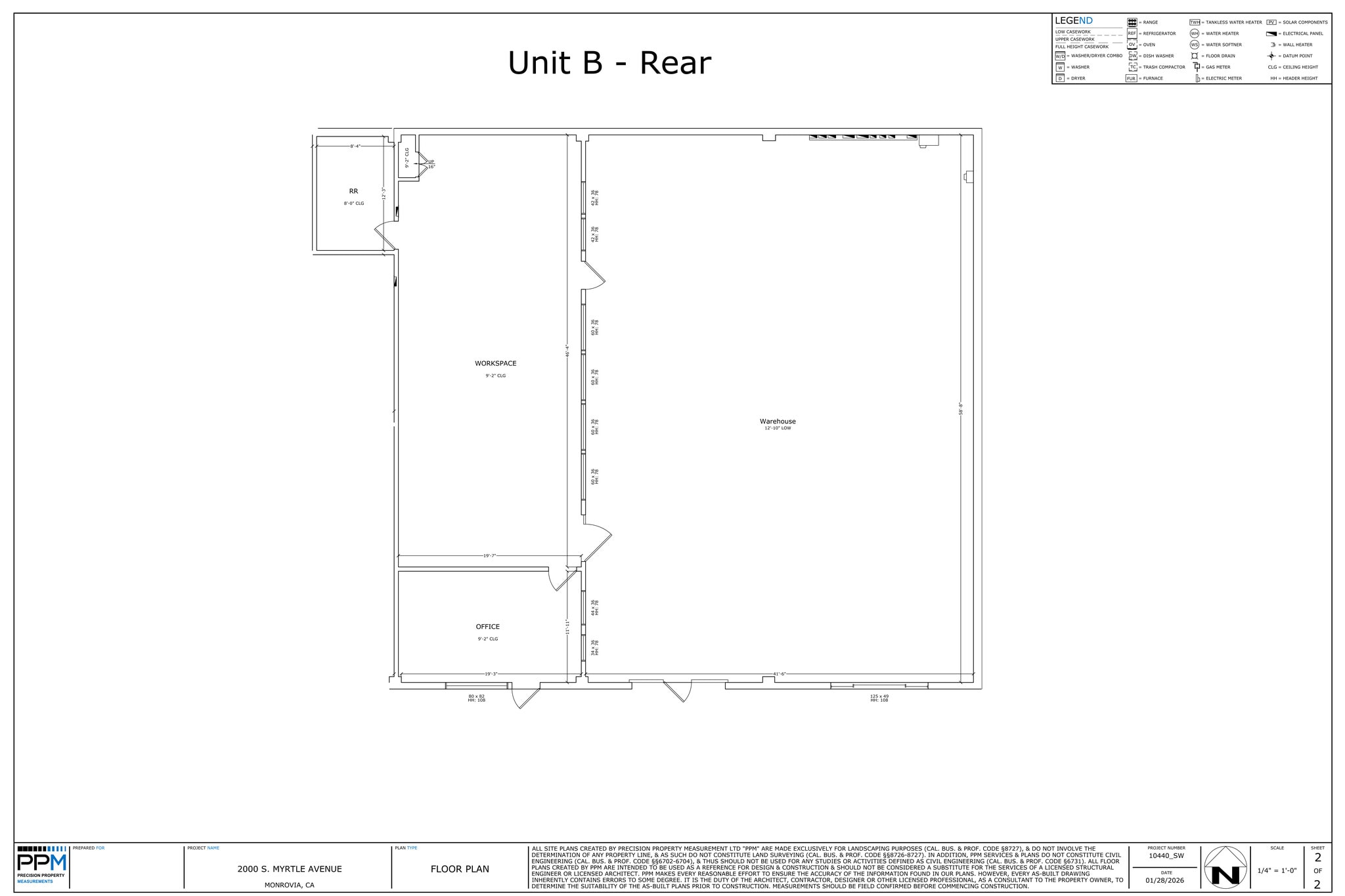 2000 S Myrtle Ave, Monrovia, CA à louer Plan de site- Image 1 de 4