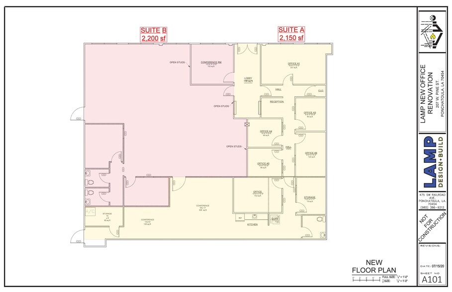 207 W Pine St, Ponchatoula, LA à louer - Plan d’étage - Image 3 de 10