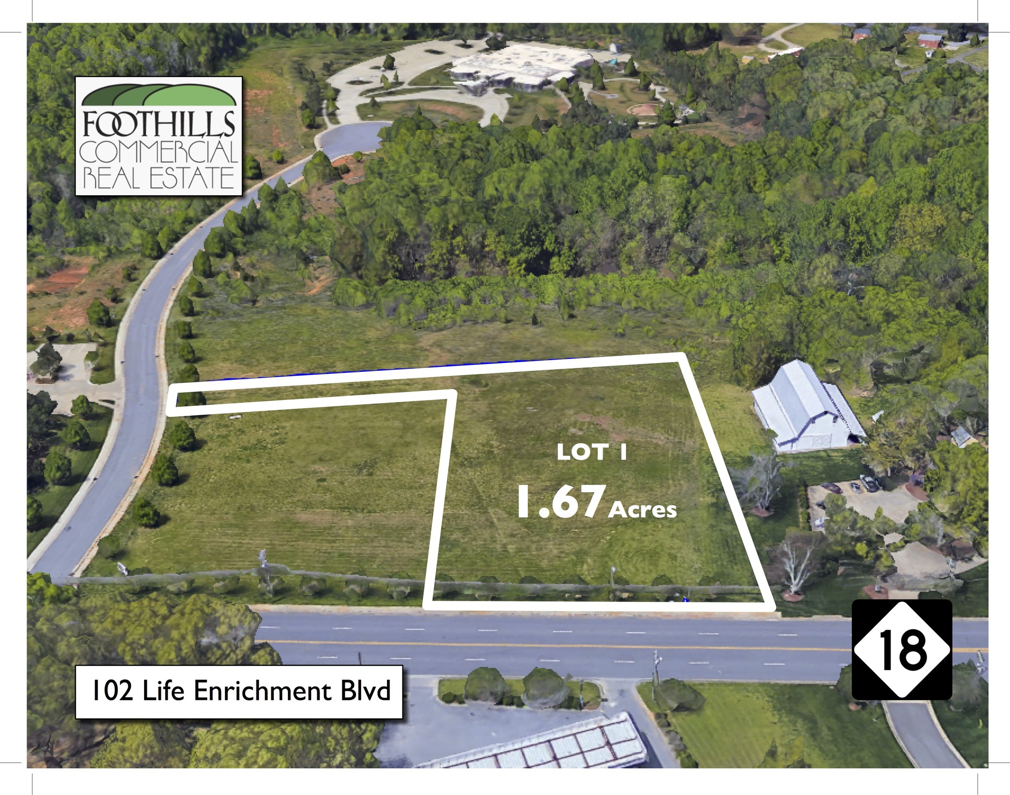 102 Life Enrichment Blvd, Shelby, NC for sale Aerial- Image 1 of 3