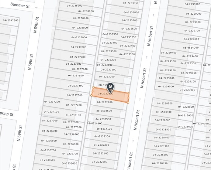 228 N Hobart St, Philadelphia, PA à vendre - Plan cadastral - Image 1 de 1