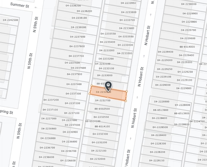 228 N Hobart St, Philadelphia, PA à vendre Plan cadastral- Image 1 de 2