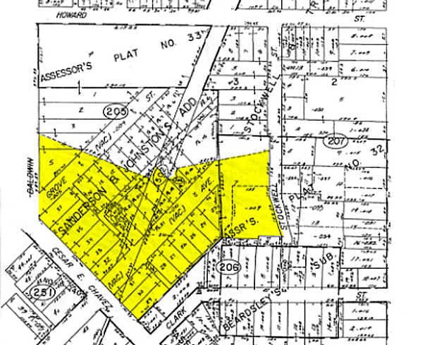 196 Cesar E Chavez Ave, Pontiac, MI for sale - Plat Map - Image 3 of 3
