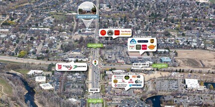 161 N Eagle Rd, Eagle, ID - AERIAL  map view