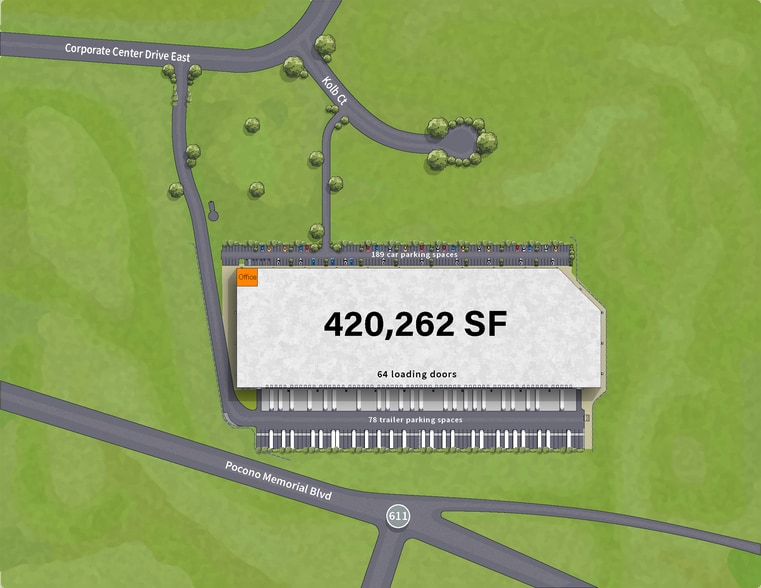 1180 E Corporate Center Dr, Tobyhanna, PA for lease - Site Plan - Image 2 of 2