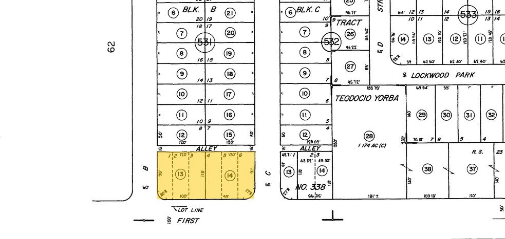 205-215 W 1st St, Tustin, CA à louer - Plan cadastral - Image 3 de 3