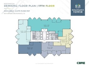 801 K St, Sacramento, CA à louer Plan d’étage- Image 2 de 2