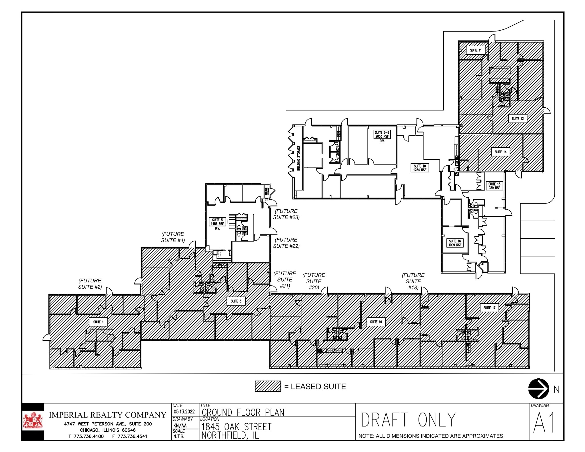 1845 Oak St, Northfield, IL à louer Plan de site- Image 1 de 2