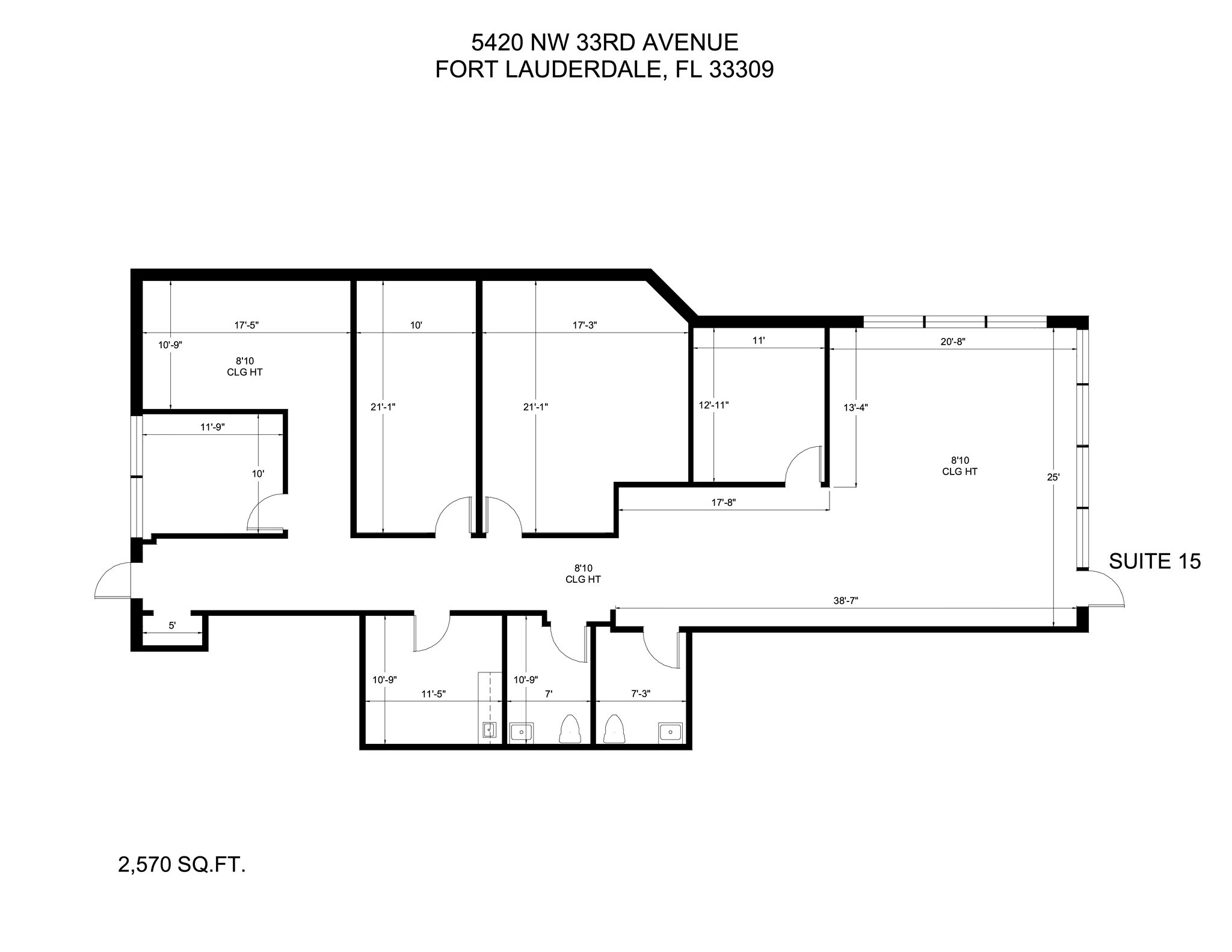 5410-5430 NW 33rd Ave, Fort Lauderdale, FL à louer Plan de site- Image 1 de 2