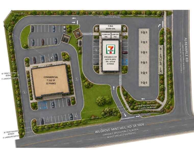6809 Wilgrove Mint Hill Rd, Mint Hill, NC for lease - Plat Map - Image 2 of 4