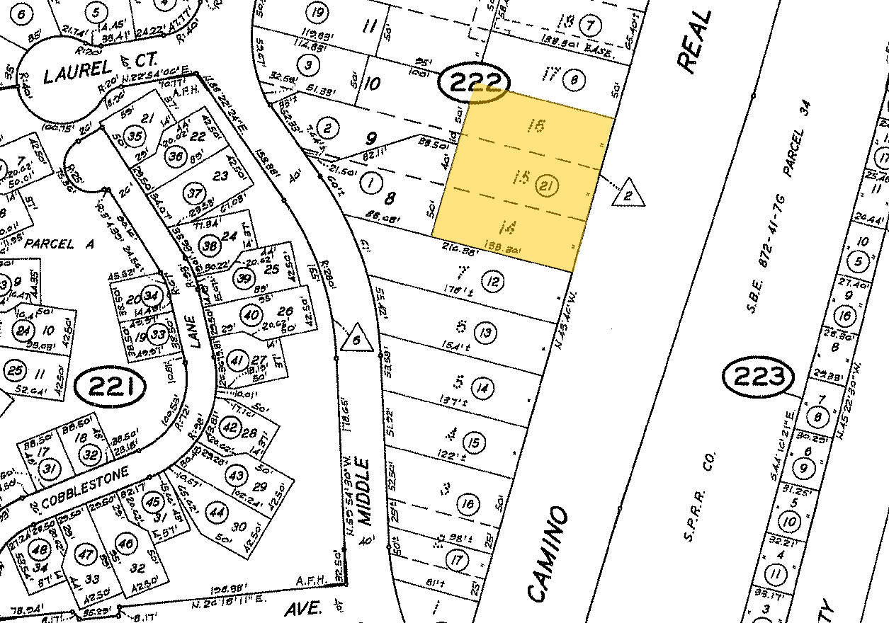 650-690 El Camino Real, Belmont, CA à vendre Plan cadastral- Image 1 de 1