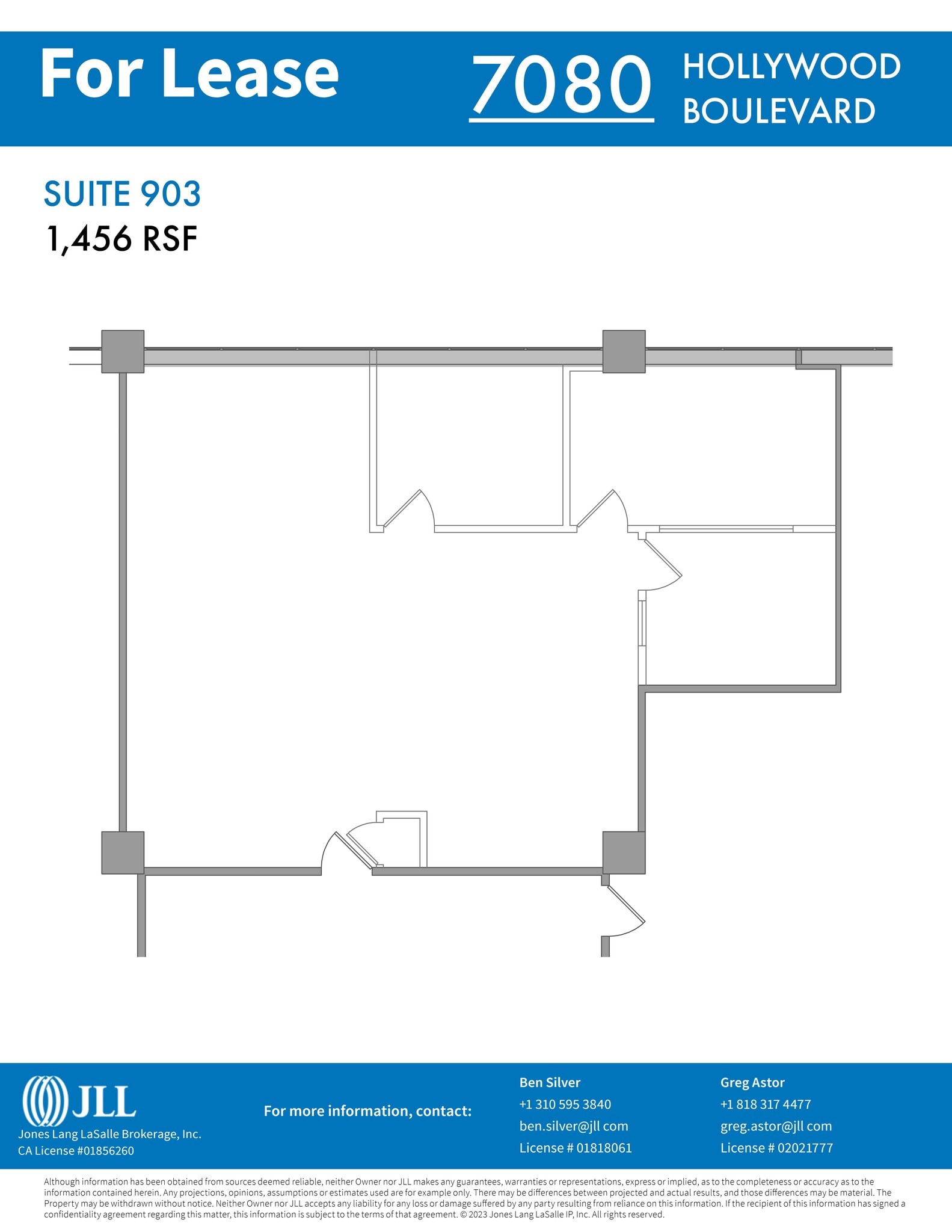 7080 Hollywood Blvd, Los Angeles, CA à louer Plan de site- Image 1 de 1