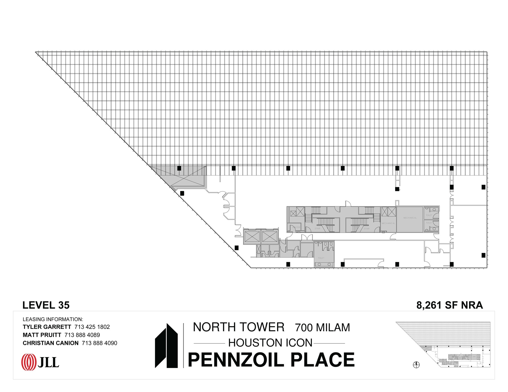 700 Milam St, Houston, TX à louer Plan d’étage- Image 1 de 1
