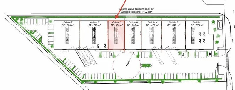Industriel dans Sainghin-en-Mélantois à louer - Plan de site - Image 2 de 6