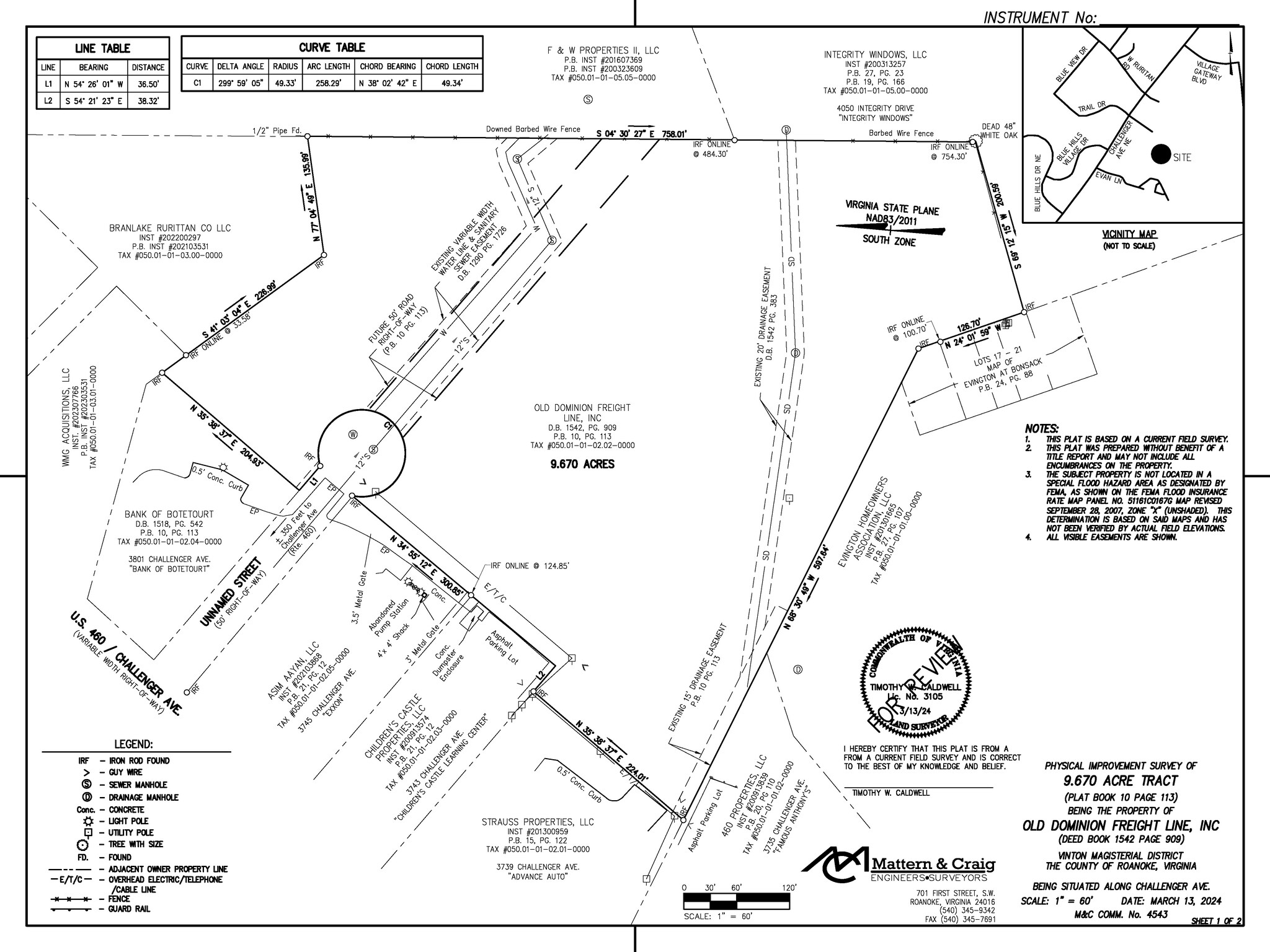 0 Challenger Ave, Roanoke, VA à vendre Plan cadastral- Image 1 de 4