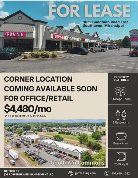 1022-1042 Goodman Rd E, Southaven, MS à louer - Photo du bâtiment - Image 3 de 3