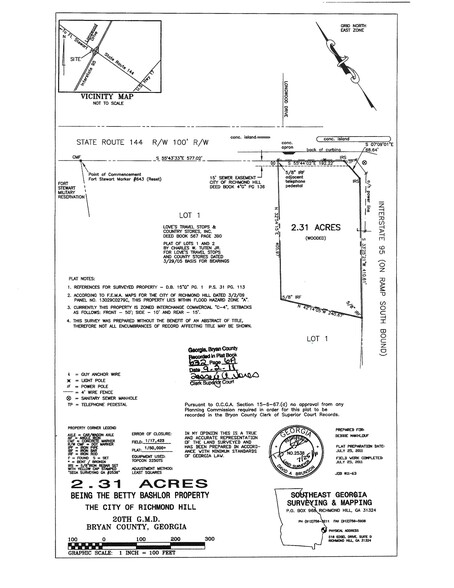 Ga-144 Hwy, Richmond Hill, GA for sale - Plat Map - Image 2 of 8