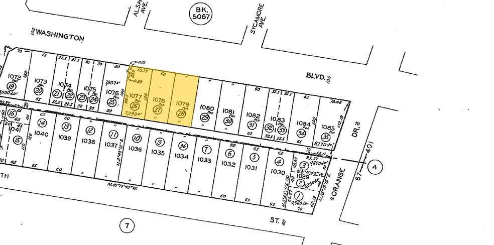 5110-5120 W Washington Blvd, Los Angeles, CA for sale - Plat Map - Image 1 of 1