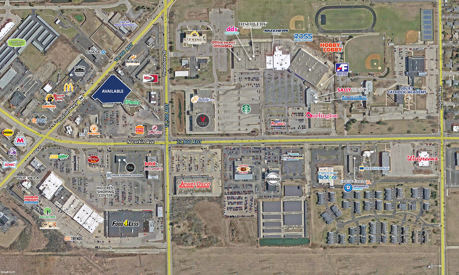 1693 Plainfield Rd, Crest Hill, IL à louer Photo principale- Image 1 de 8