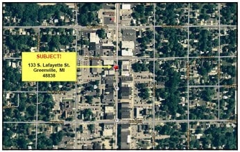 133-137 S Lafayette St, Greenville, MI - Aerial  map view