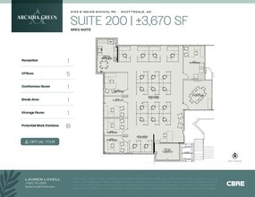 6155 E Indian School Rd, Scottsdale, AZ à louer Plan d’étage- Image 1 de 1