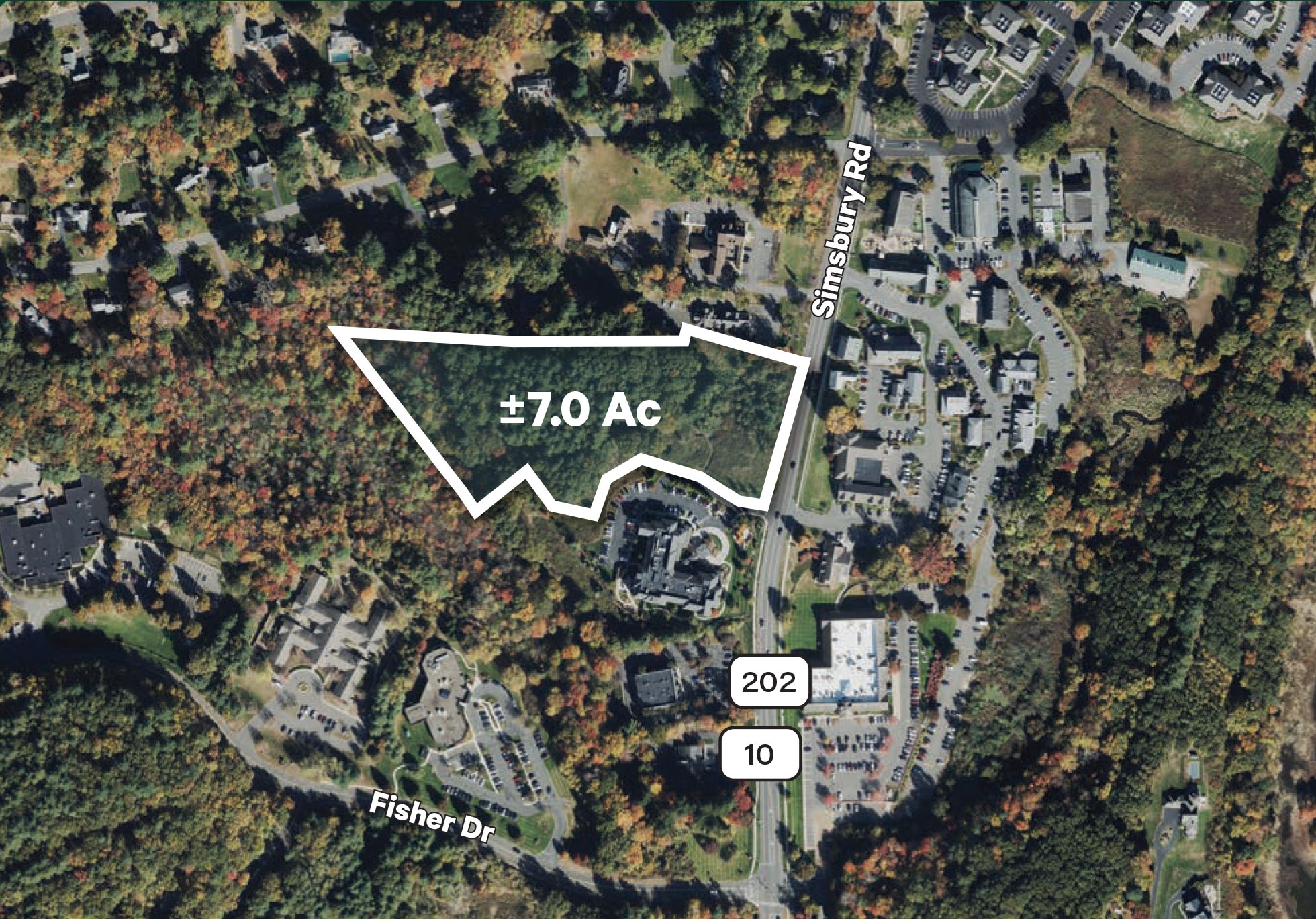 121 Simsbury Rd, Avon, CT for sale Aerial- Image 1 of 3