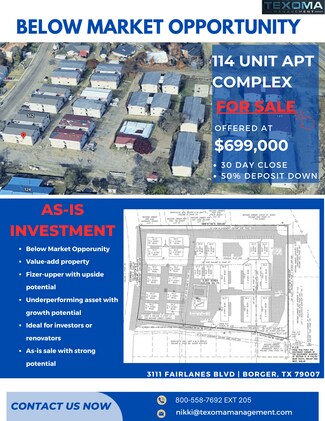 Plus de détails pour 3111 Fairlanes Blvd, Borger, TX - Multi-résidentiel à vendre