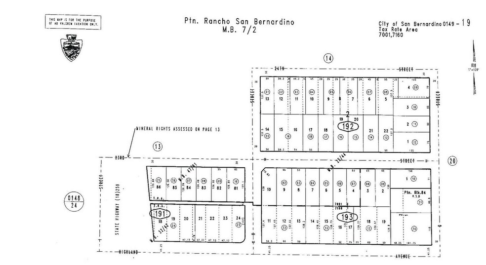 850 W Highland Ave, San Bernardino, CA à louer - Plan cadastral - Image 3 de 3