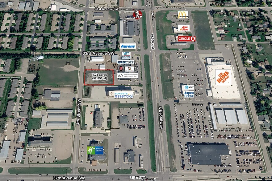 4th Street Southwest St, Minot, ND à vendre - Aérien - Image 2 de 2
