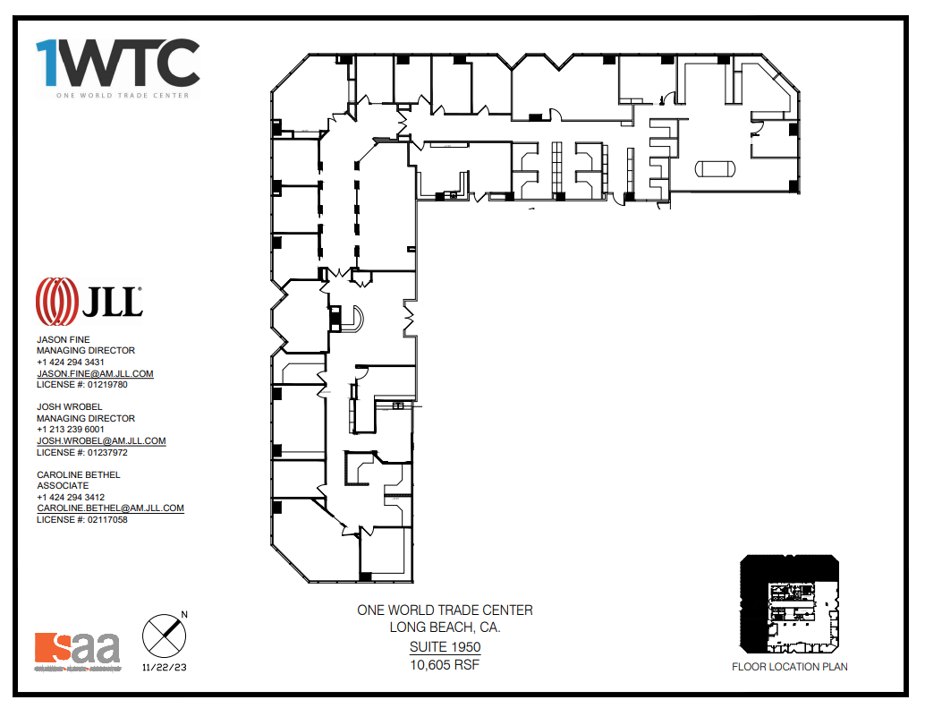 1 World Trade Ctr, Long Beach, CA à louer Plan d  tage- Image 1 de 1