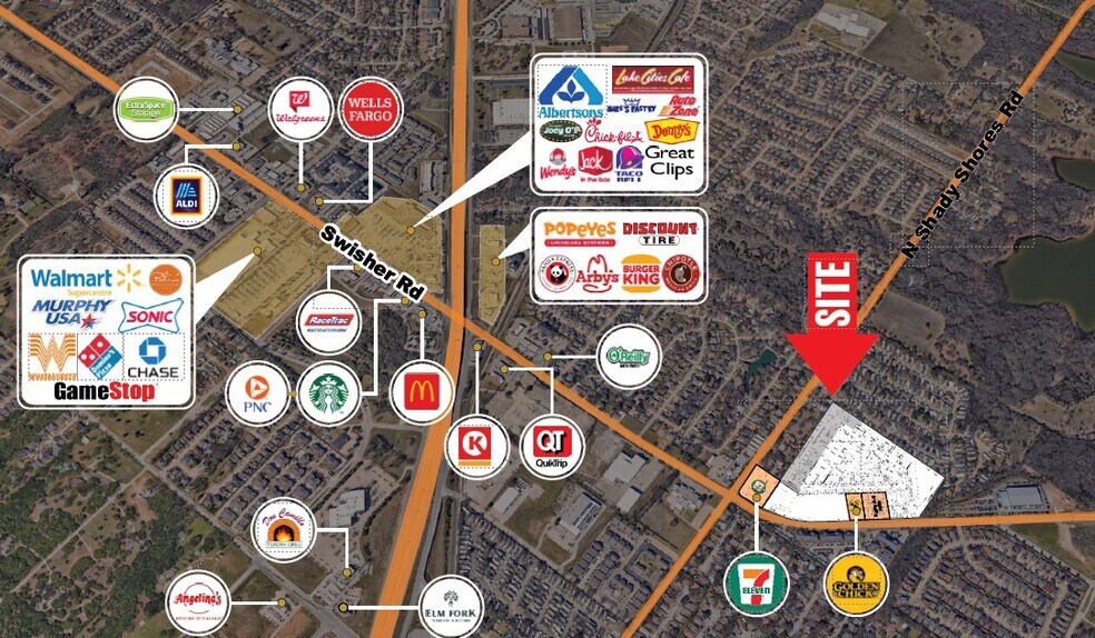 502 N Shady Shores Dr, Lake Dallas, TX à vendre - Photo du bâtiment - Image 1 de 4