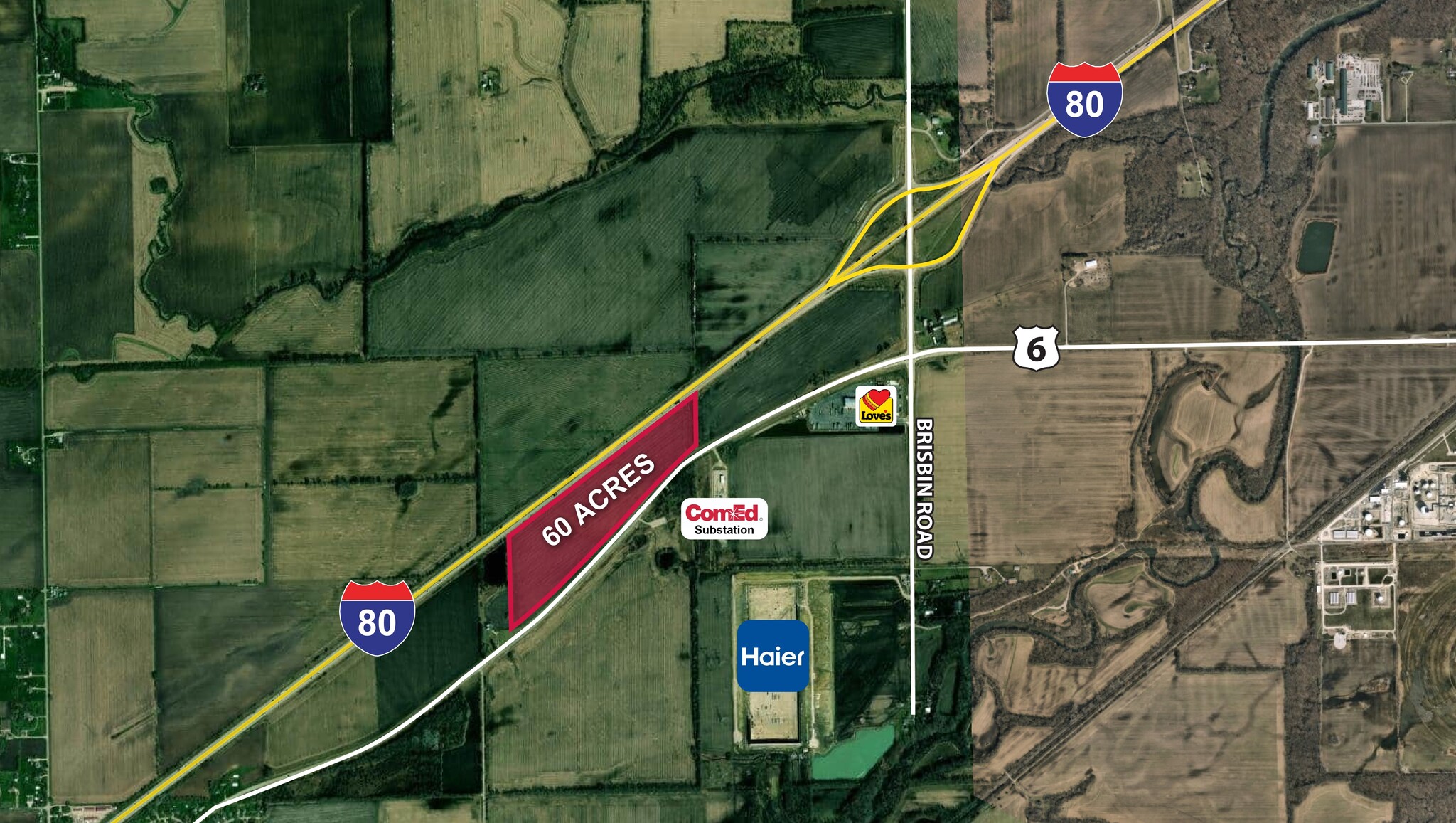 I-80 & Brisbin Rd, Morris, IL for sale Building Photo- Image 1 of 2