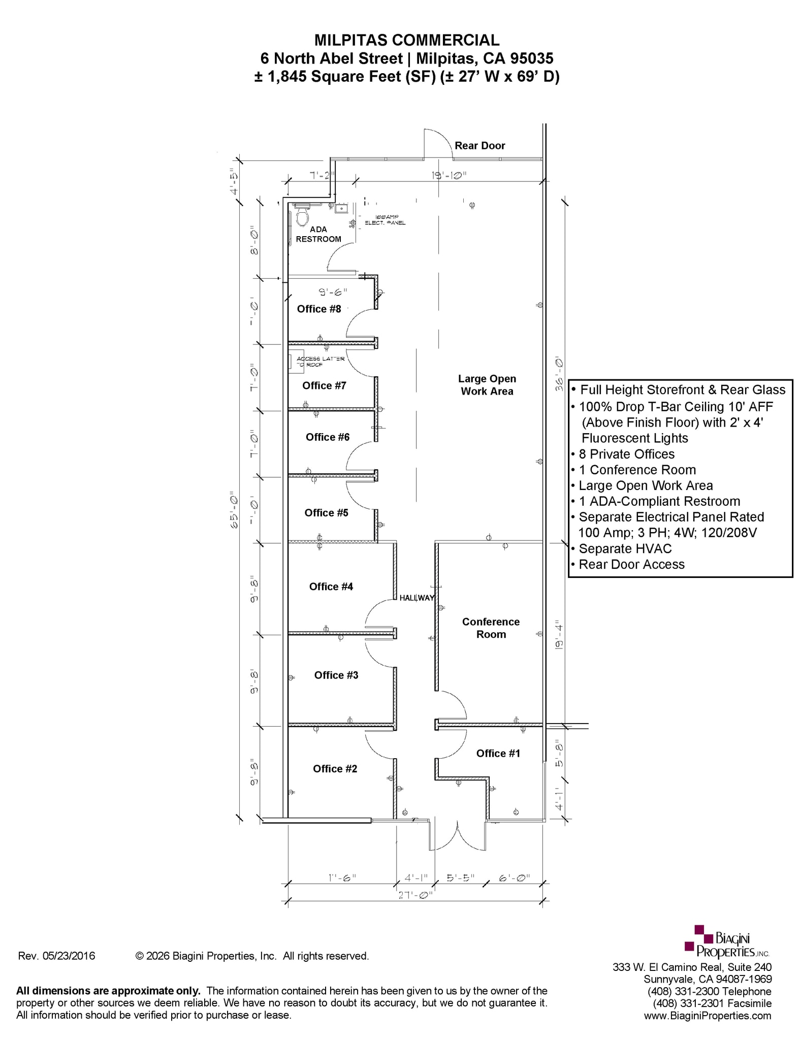 6 N Abel St, Milpitas, CA à louer Plan d’étage- Image 1 de 1