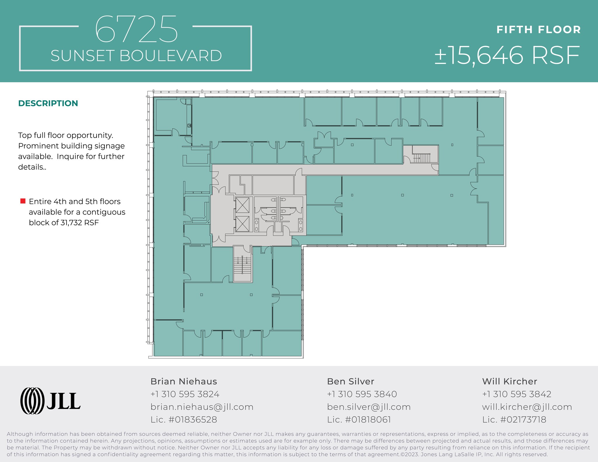 6725 W Sunset Blvd, Los Angeles, CA à louer Plan de site- Image 1 de 1