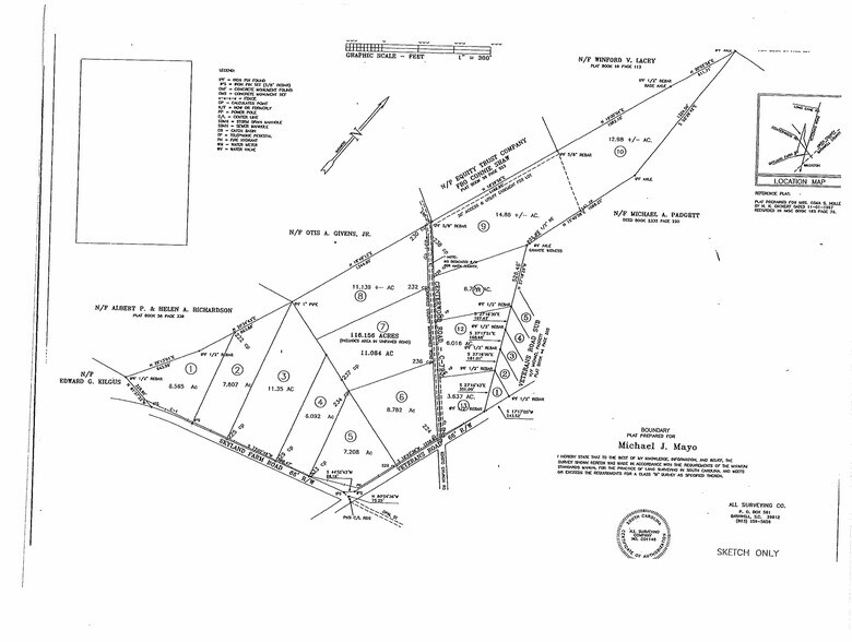 Centerwood Road, Williston, SC à vendre - Plan cadastral - Image 1 de 1