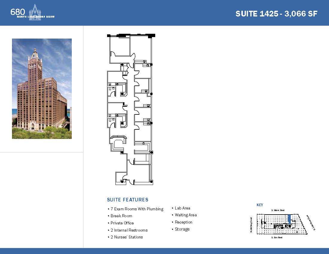 680 N Lake Shore Dr, Chicago, IL à louer Plan d  tage- Image 1 de 1