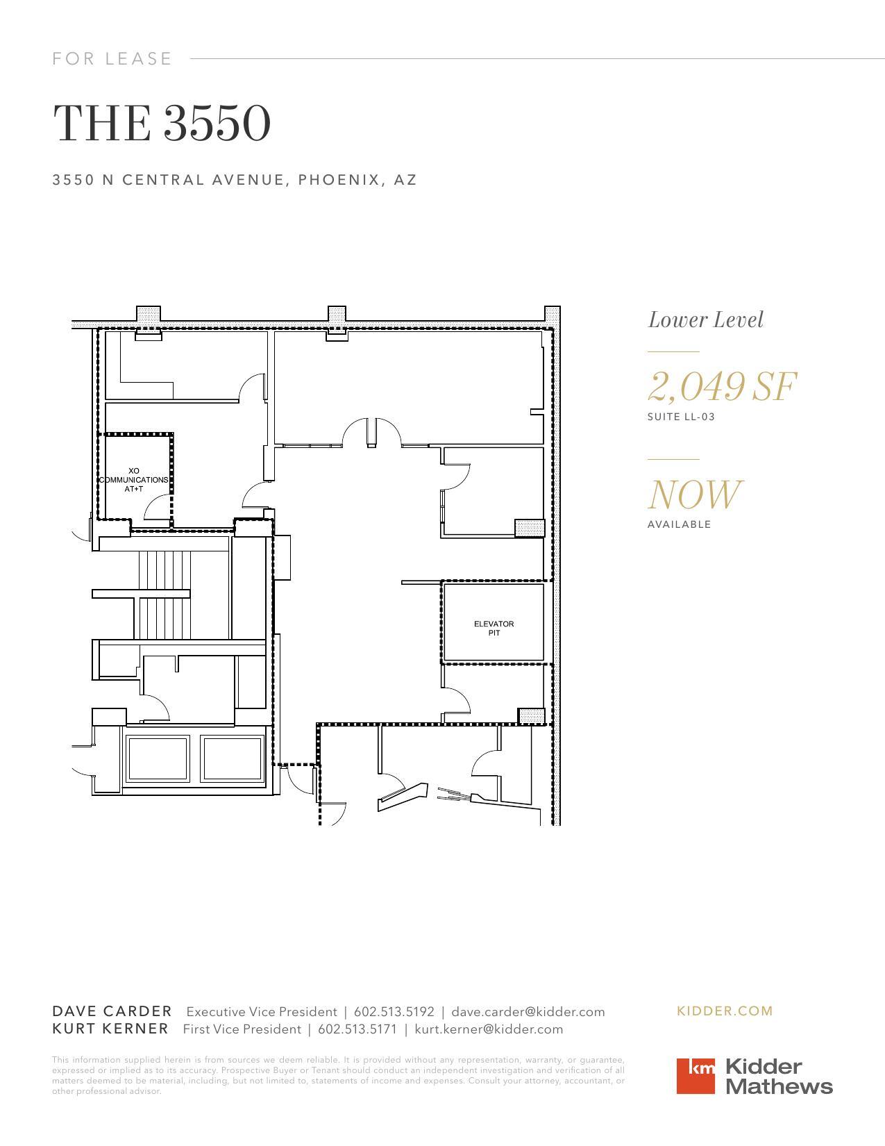 3550 N Central Ave, Phoenix, AZ à louer Plan d’étage- Image 1 de 1